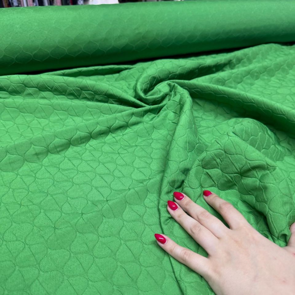 Kapitone Kumaş Çift En Yeşil Renk