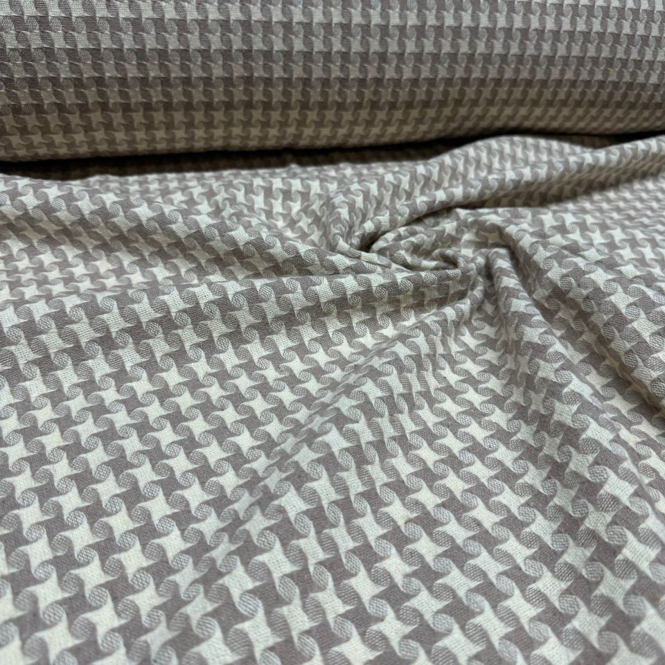 Kazayağı Desen Tüvit Kumaş Bej Renk