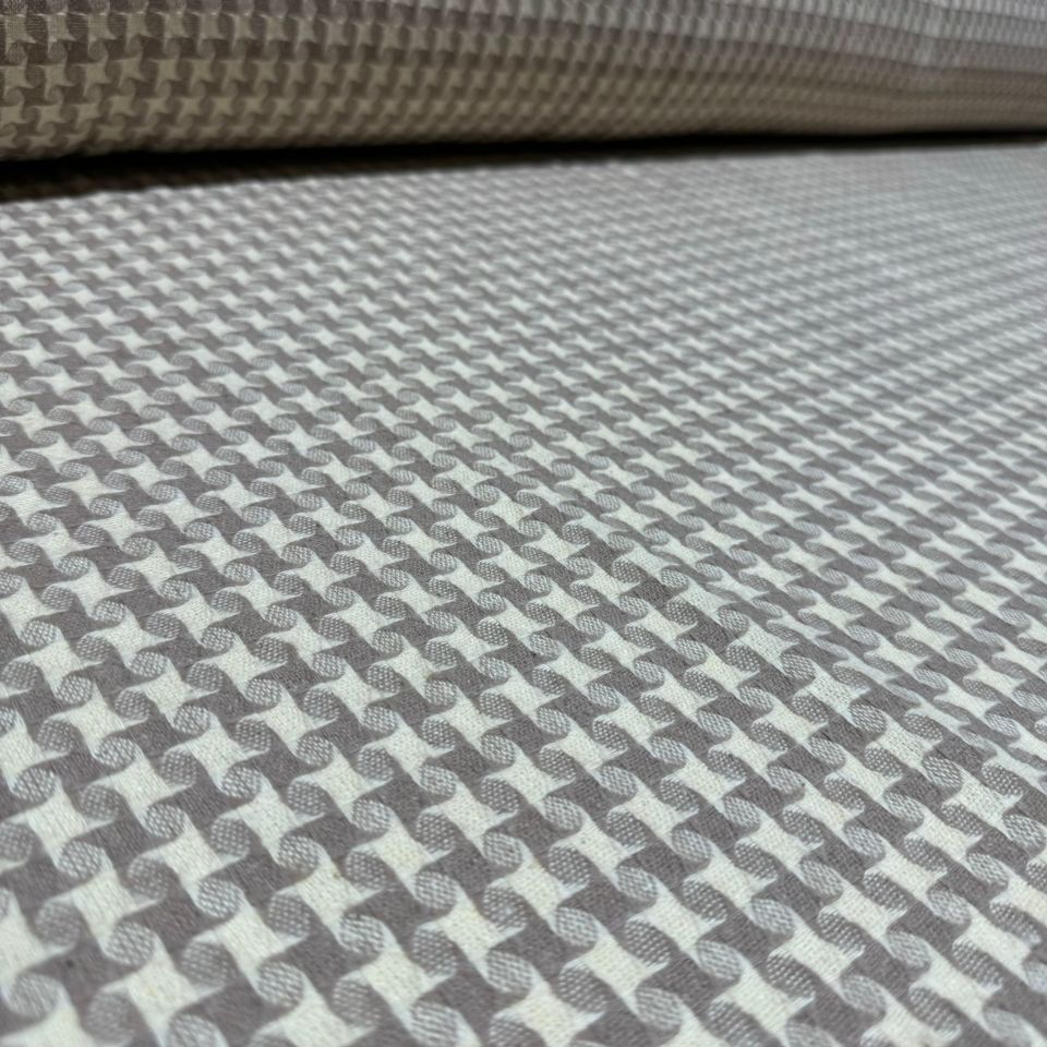 Kazayağı Desen Tüvit Kumaş Bej Renk