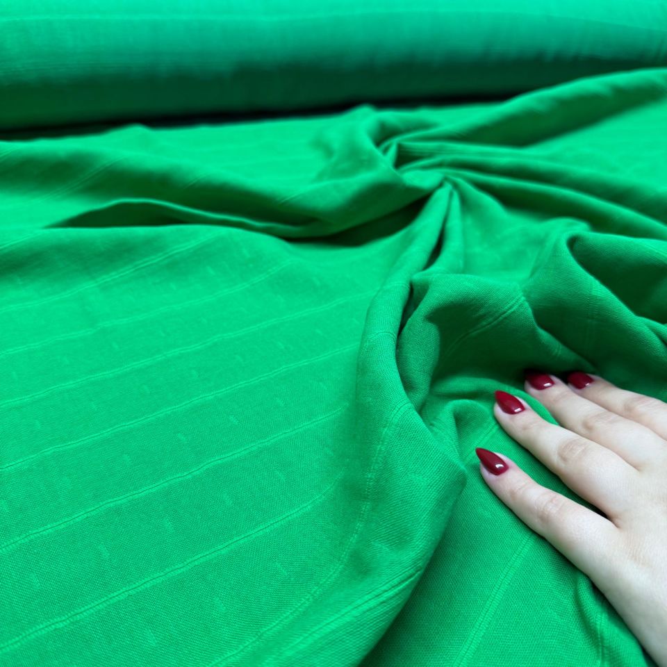 Double Müslin Çift Katlı Yeşil Renk En 150 cm %100 Pamuk