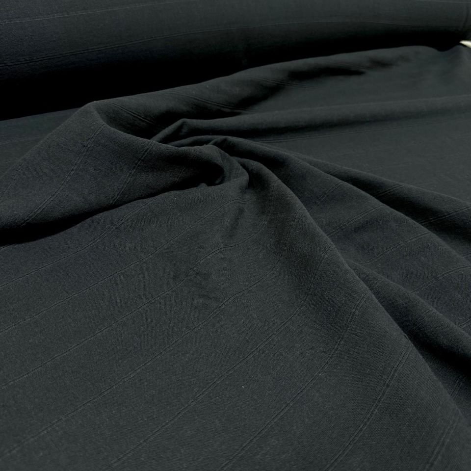 Double Müslin Çift Katlı Siyah Renk En 150 cm %100 Pamuk