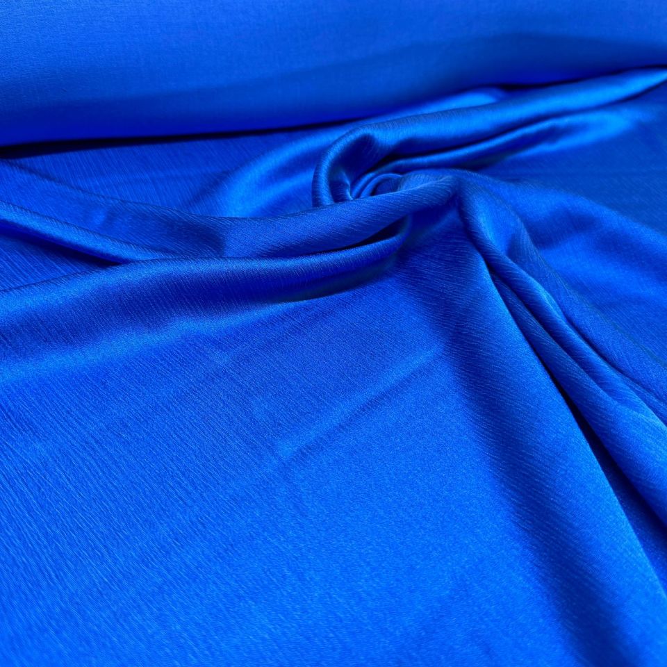Pamuk Saten Viskon Kumaş Çift En Parlak Saks Mavisi