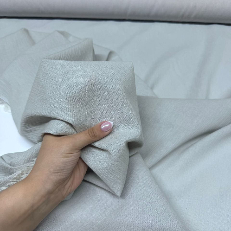 Organik Pamuk Şile Bezi Kumaş Açık Gri Renk