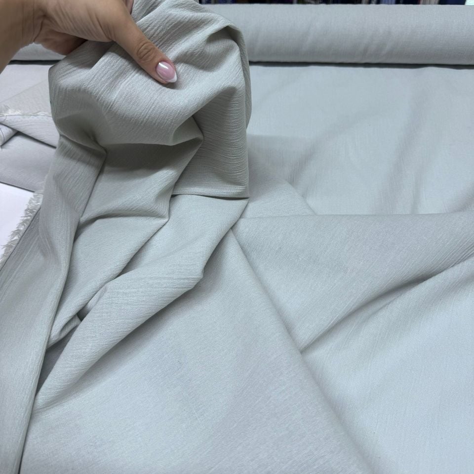 Organik Pamuk Şile Bezi Kumaş Açık Gri Renk