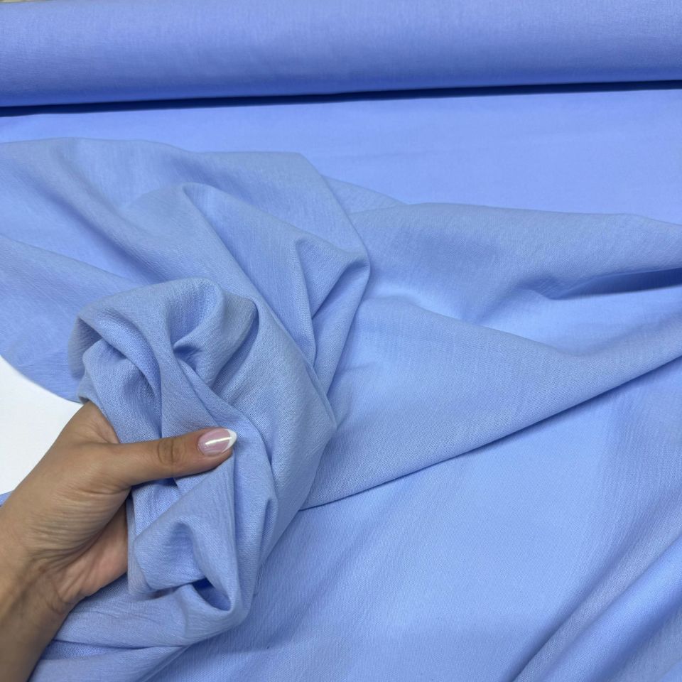 Organik Pamuk Şile Bezi Kumaş Bebe Mavi Renk