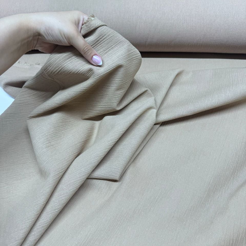 Organik Pamuk Şile Bezi Kumaş Sütlü Kahve Renk