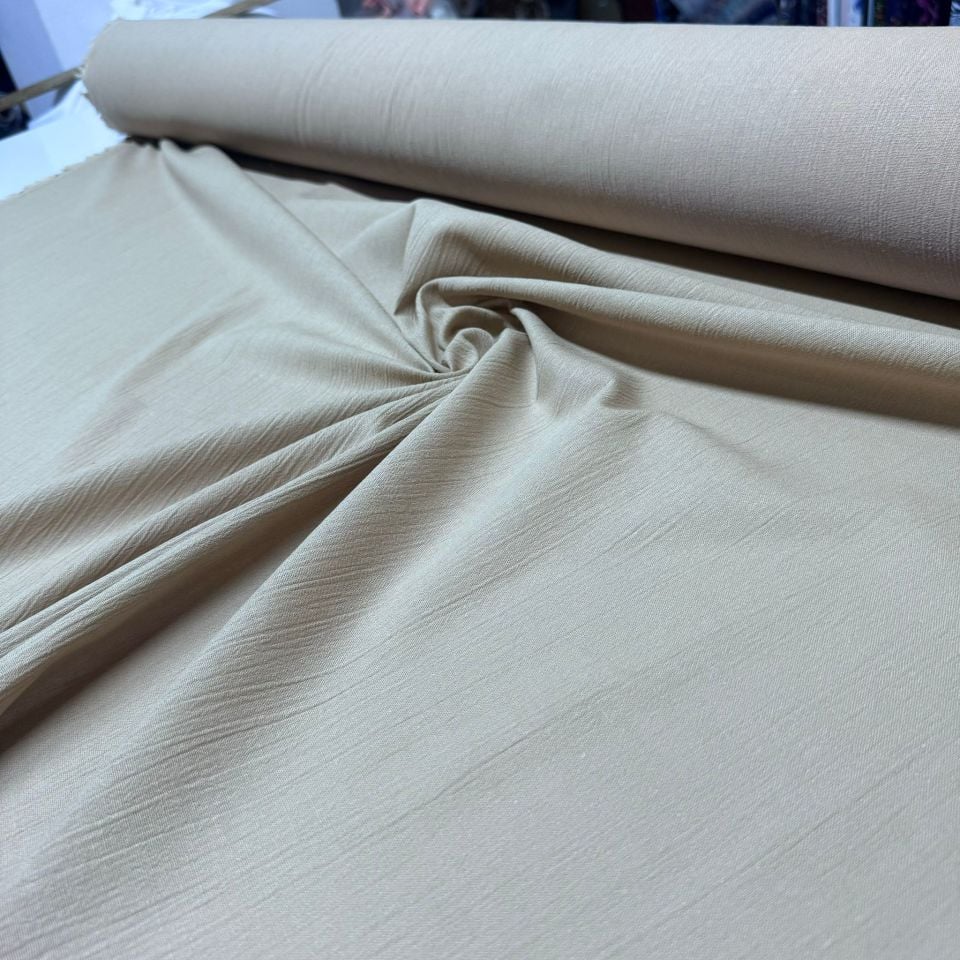 Organik Pamuk Şile Bezi Kumaş Sütlü Kahve Renk