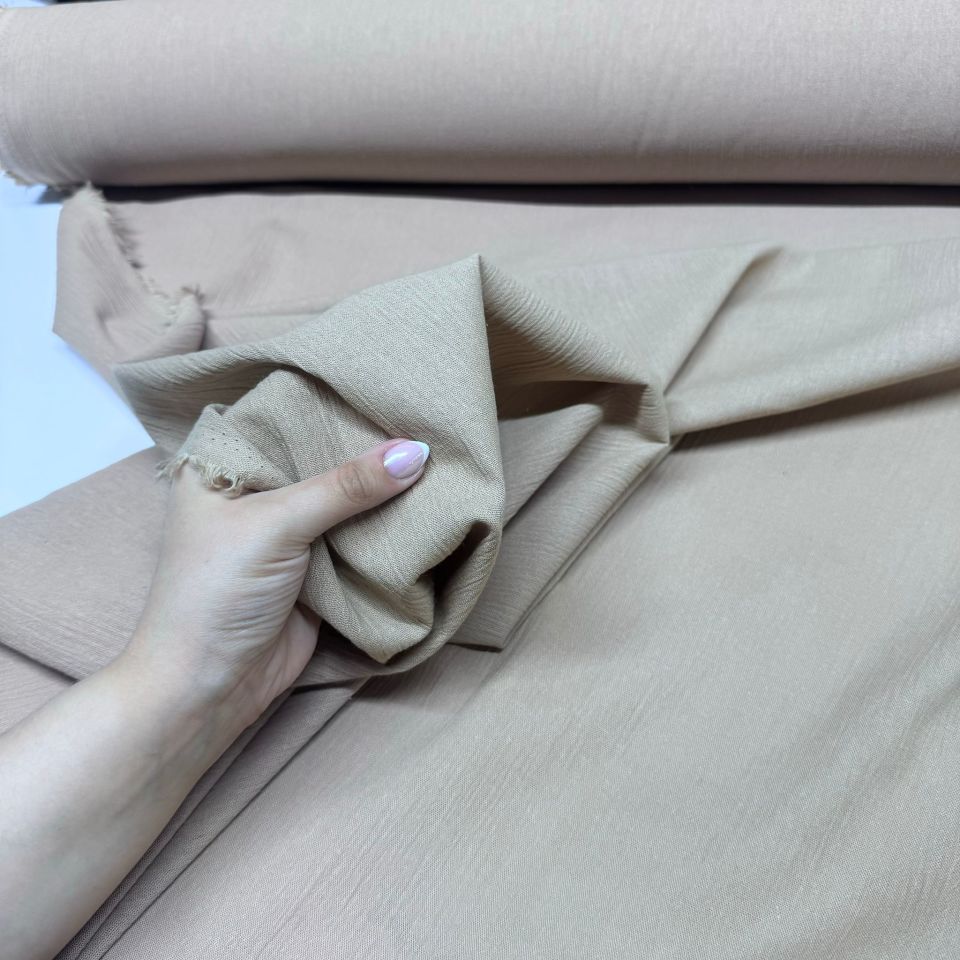 Organik Pamuk Şile Bezi Kumaş Sütlü Kahve Renk