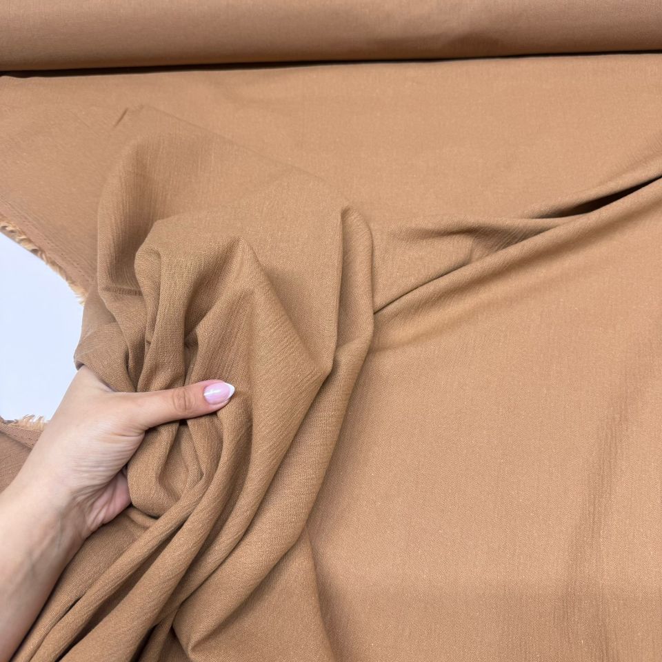 Organik Pamuk Şile Bezi Kumaş Camel Renk