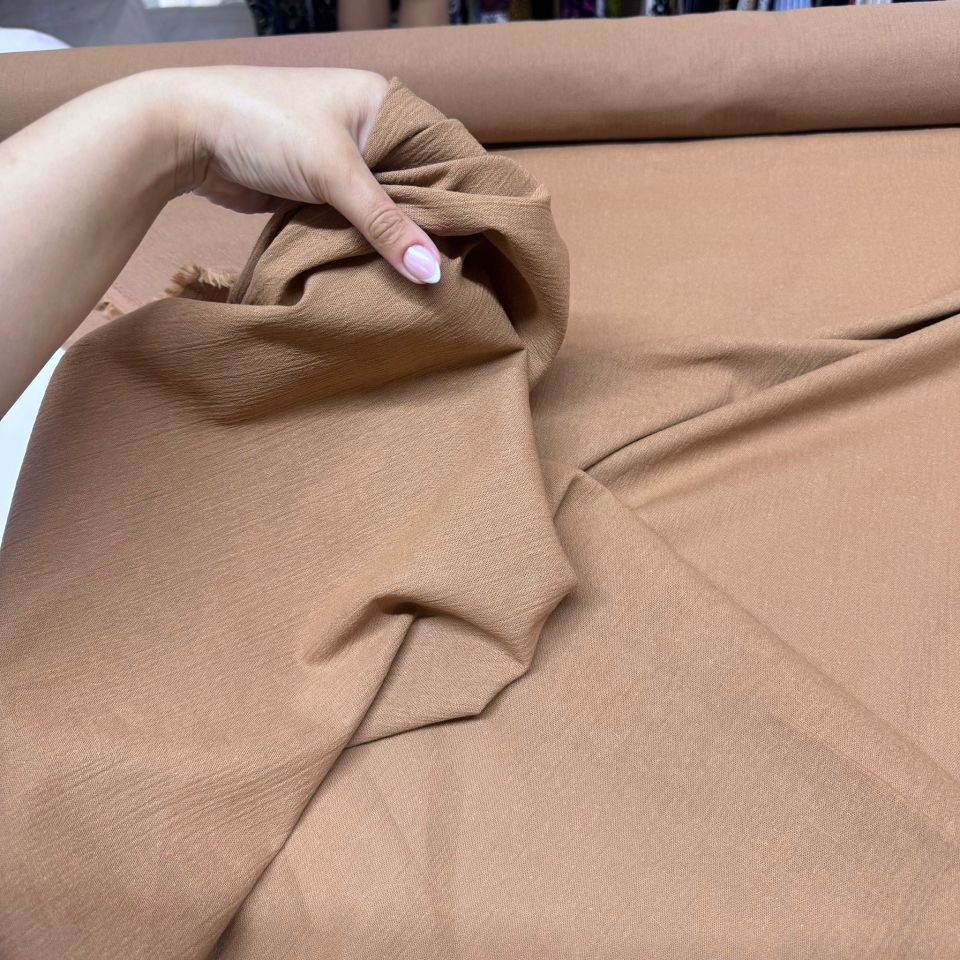 Organik Pamuk Şile Bezi Kumaş Camel Renk