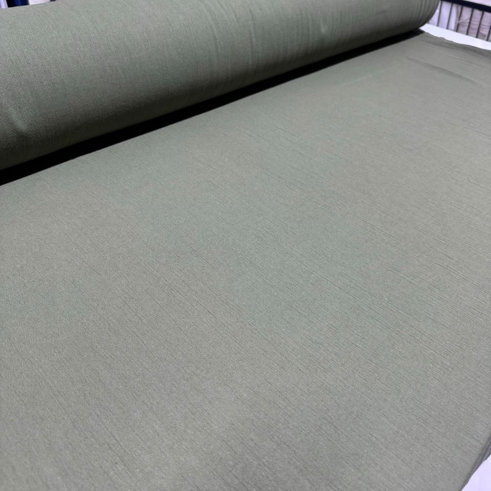 Organik Pamuk Şile Bezi Kumaş Canlı Haki Renk