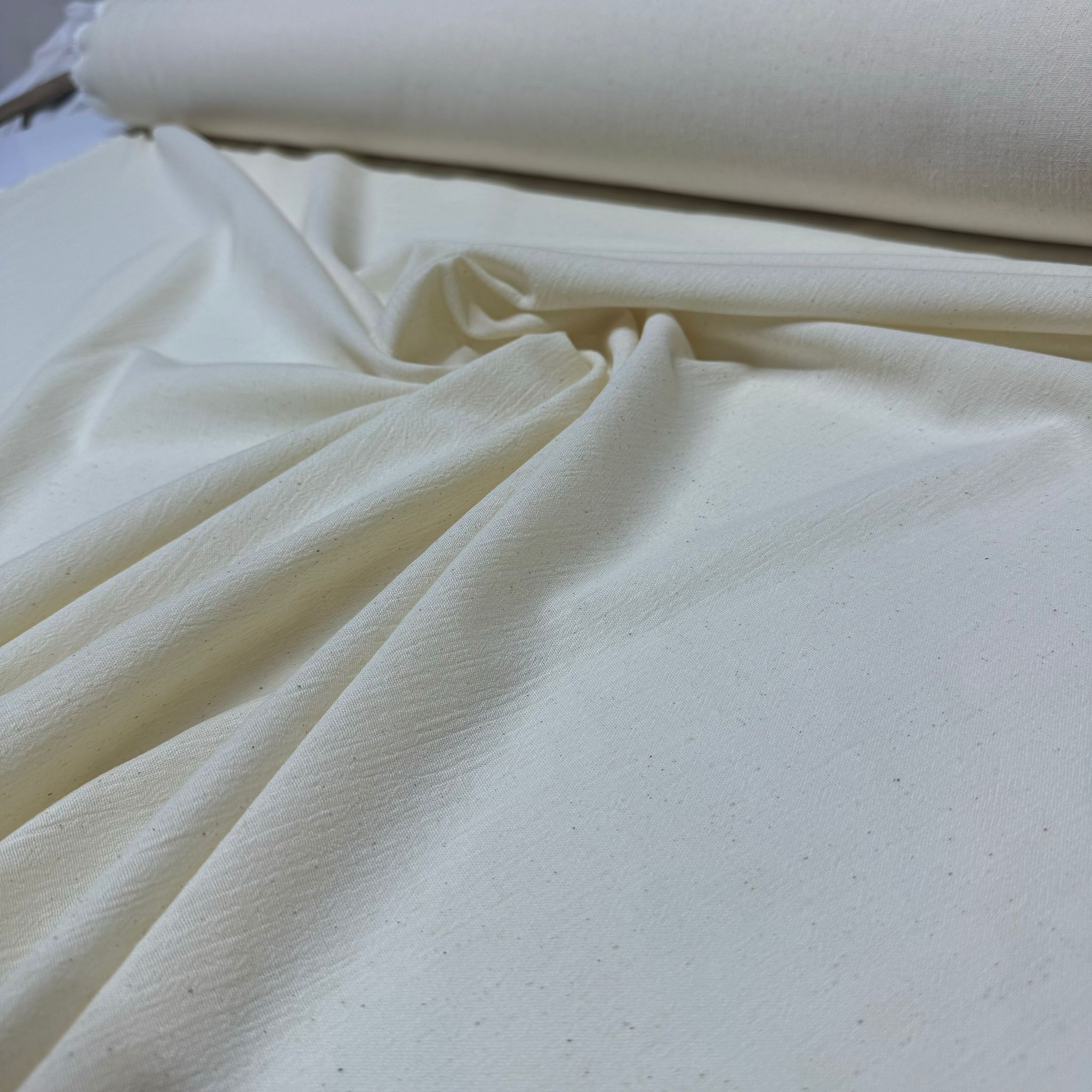 Organik Pamuk Şile Bezi Kumaş Ekru Renk