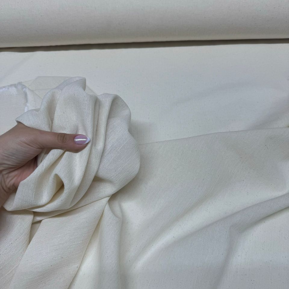 Organik Pamuk Şile Bezi Kumaş Ekru Renk