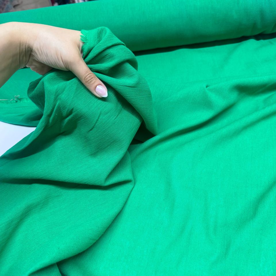 Organik Pamuk Şile Bezi Kumaş Elektrik Yeşili