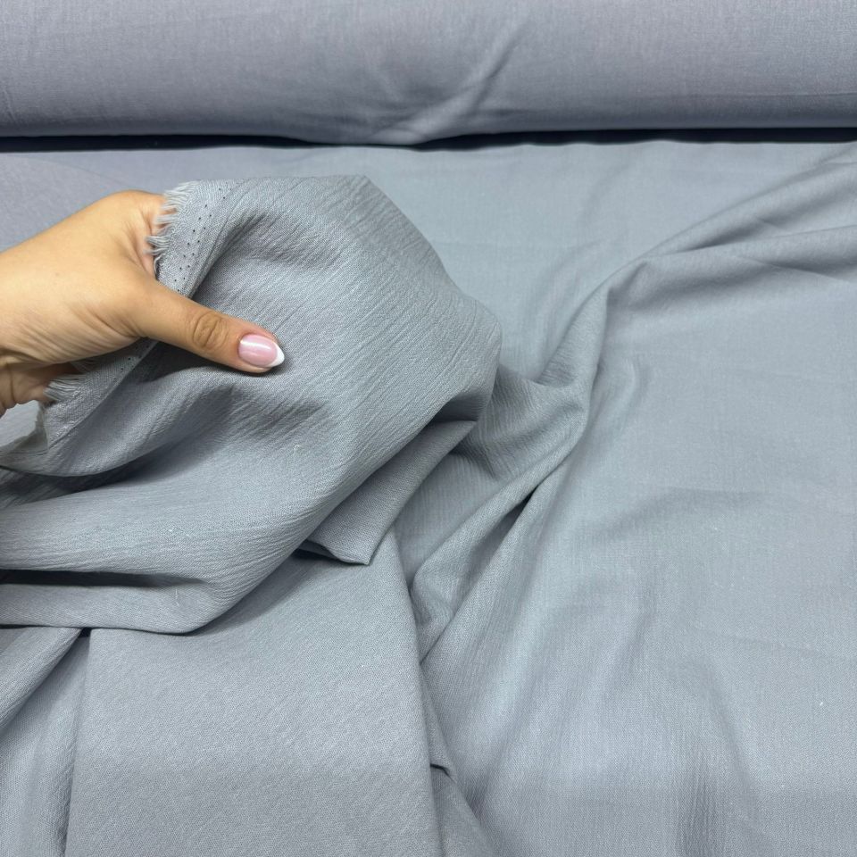 Organik Pamuk Şile Bezi Kumaş Koyu Gri Renk