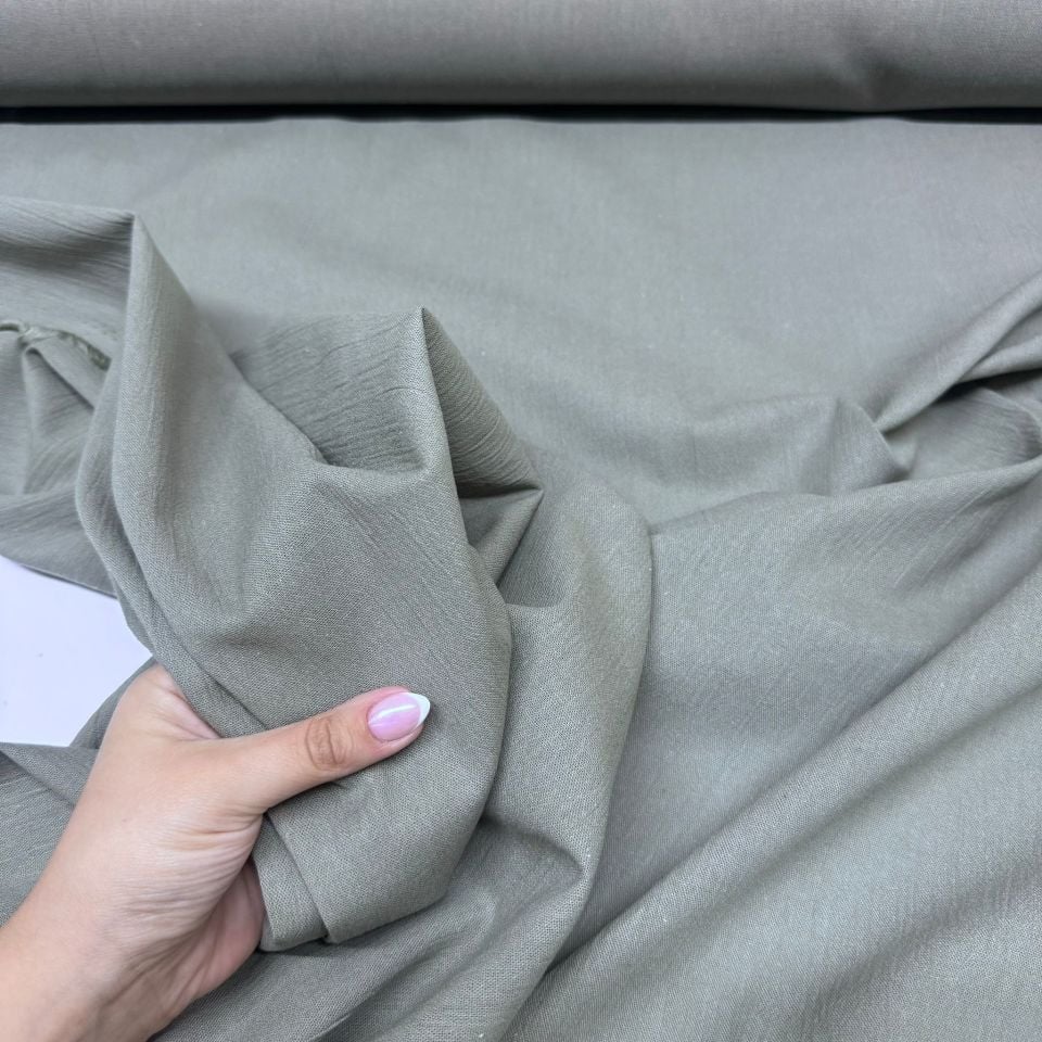 Organik Pamuk Şile Bezi Kumaş Haki Renk