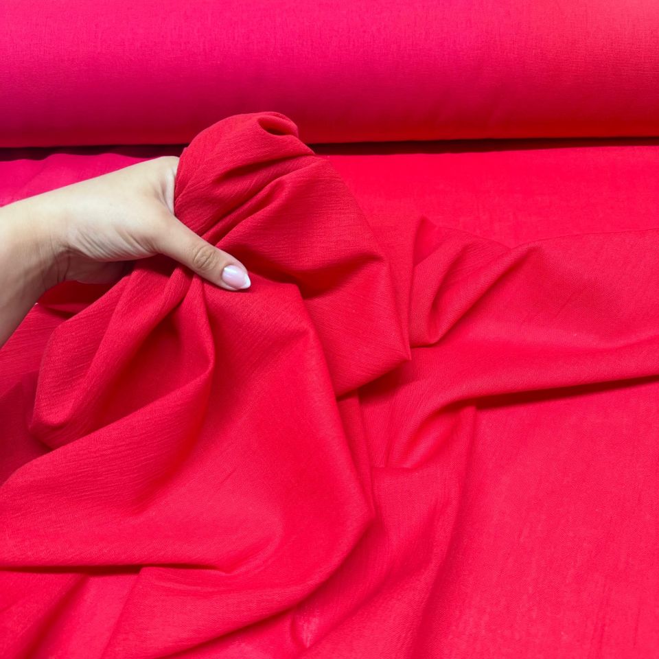 Organik Pamuk Şile Bezi Kumaş Kırmızı Renk