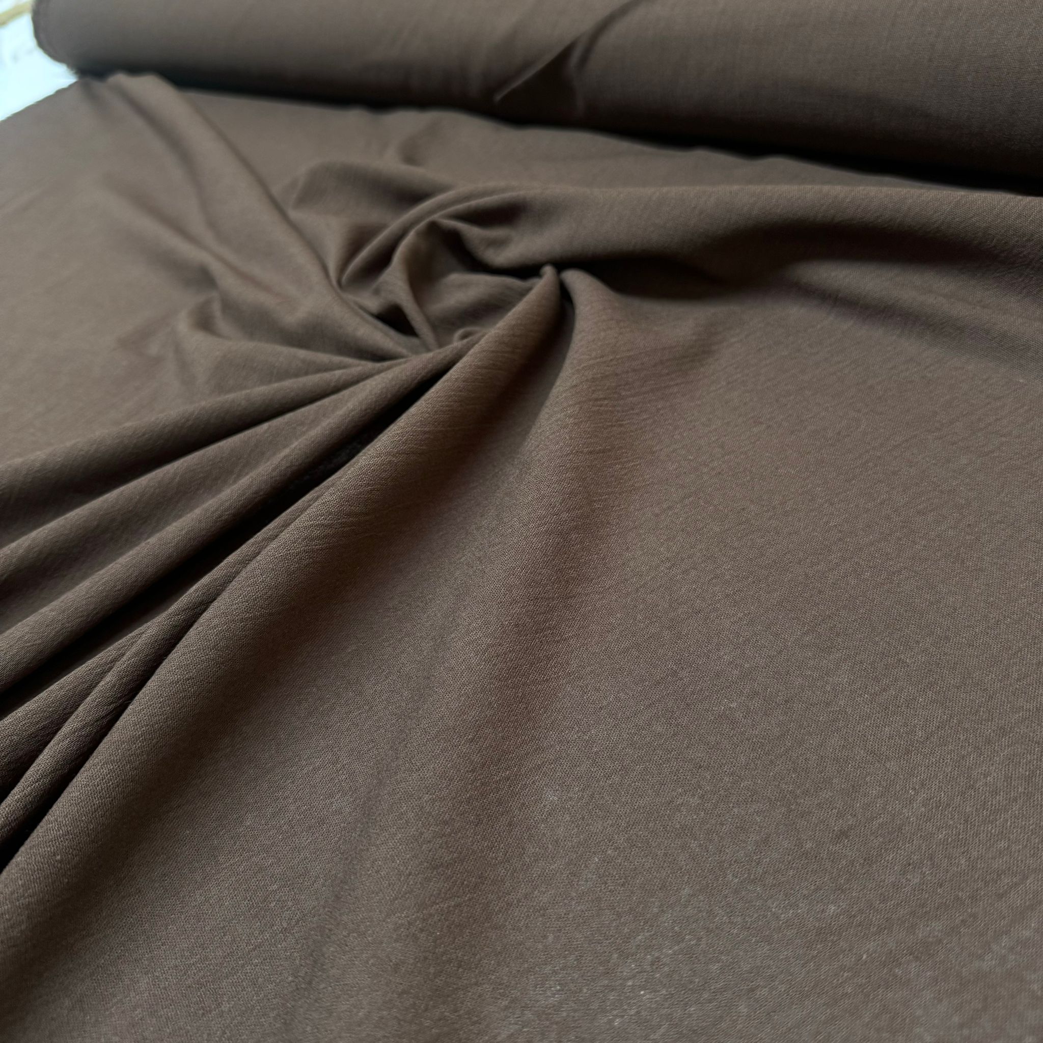 Organik Pamuk Şile Bezi Kumaş Koyu Kahverengi