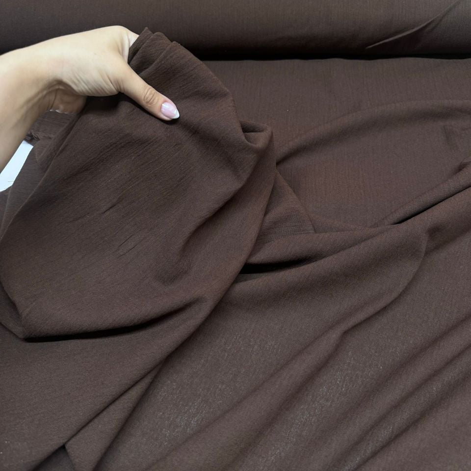 Organik Pamuk Şile Bezi Kumaş Koyu Kahverengi