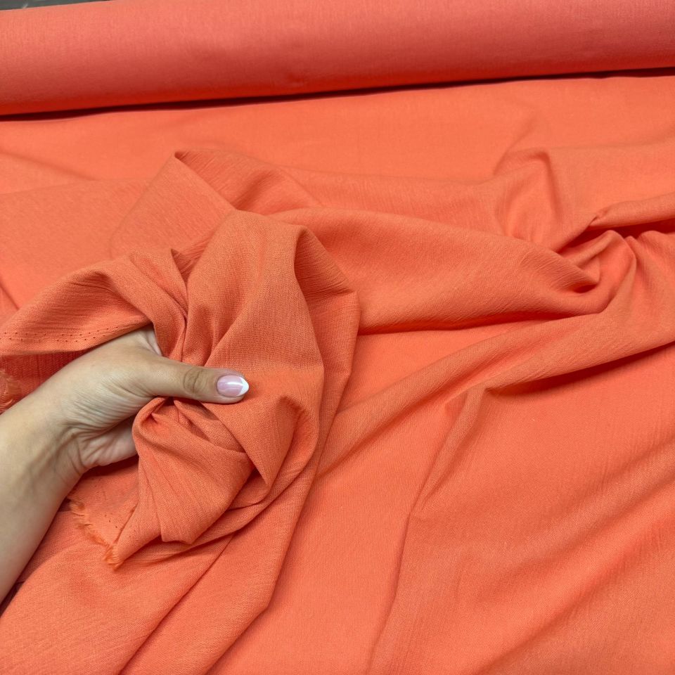 Organik Pamuk Şile Bezi Kumaş Turuncu Renk