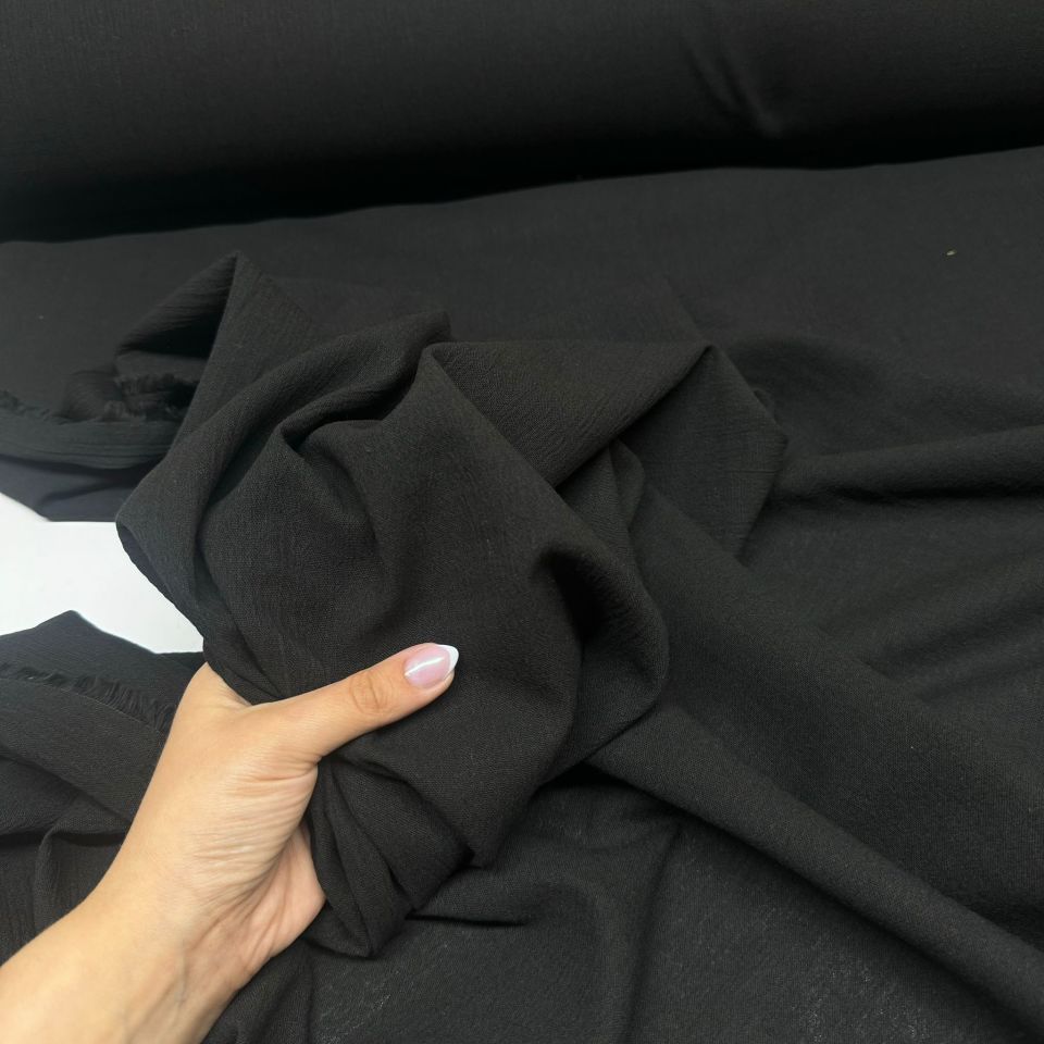 Organik Pamuk Şile Bezi Kumaş Siyah Renk