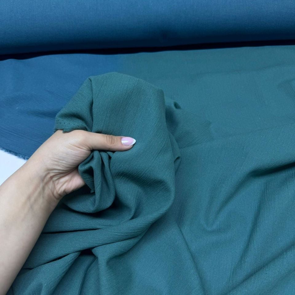 Organik Pamuk Şile Bezi Kumaş Petrol Yeşili