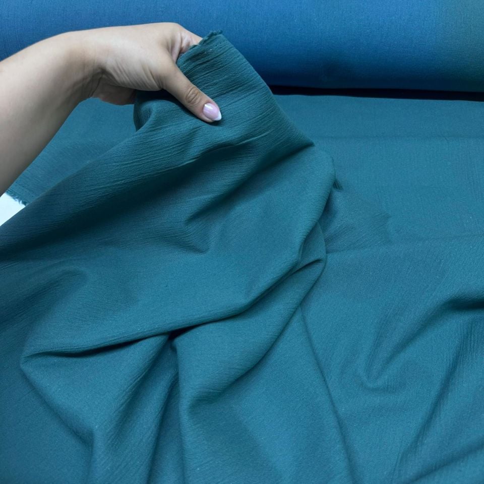 Organik Pamuk Şile Bezi Kumaş Petrol Yeşili