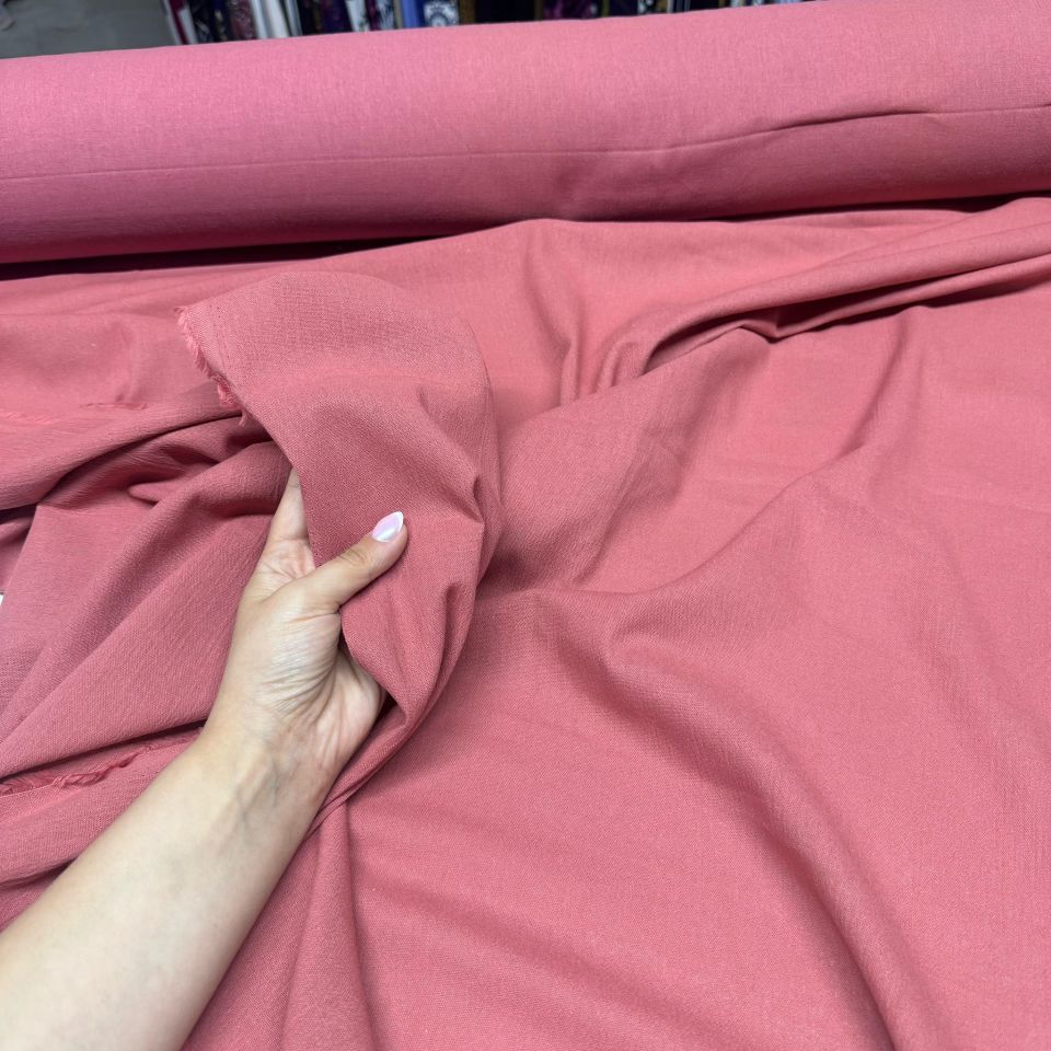 Organik Pamuk Şile Bezi Kumaş Koyu Pembe