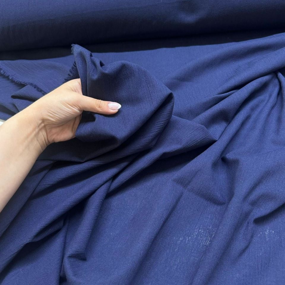 Organik Pamuk Şile Bezi Kumaş Lacivert Renk