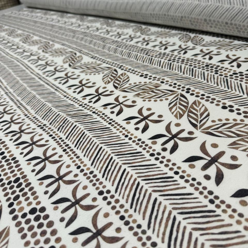 Organik Pamuk Şile Bezi Kumaş %100 Pamuk Etnik Desenli