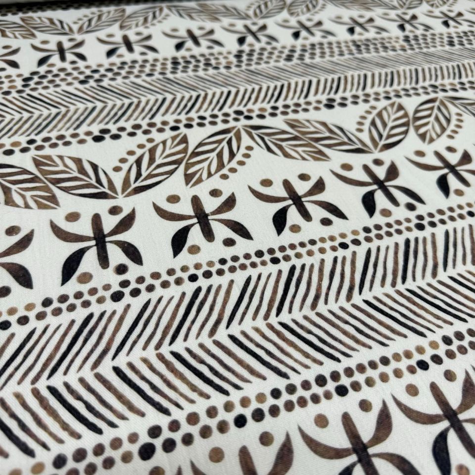 Organik Pamuk Şile Bezi Kumaş %100 Pamuk Etnik Desenli