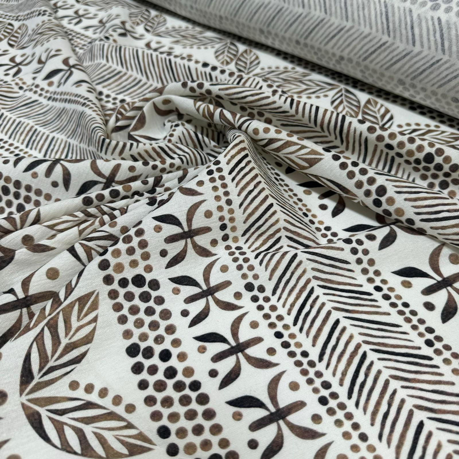 Organik Pamuk Şile Bezi Kumaş %100 Pamuk Etnik Desenli