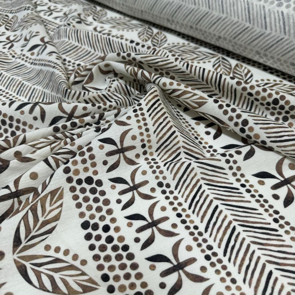 Organik Pamuk Şile Bezi Kumaş %100 Pamuk Etnik Desenli