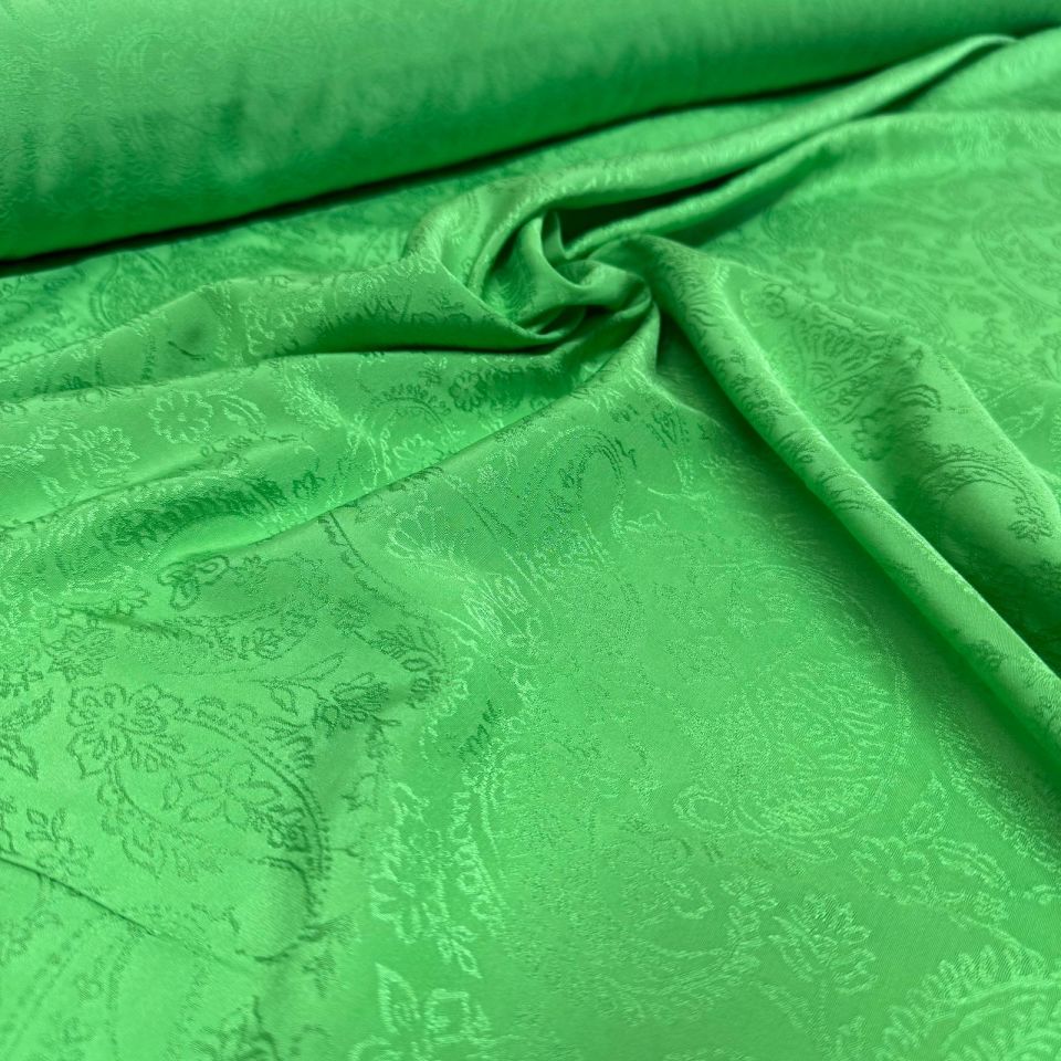 Fıstık Yeşili Saten Dokuma Kumaş Parlak En 150 cm