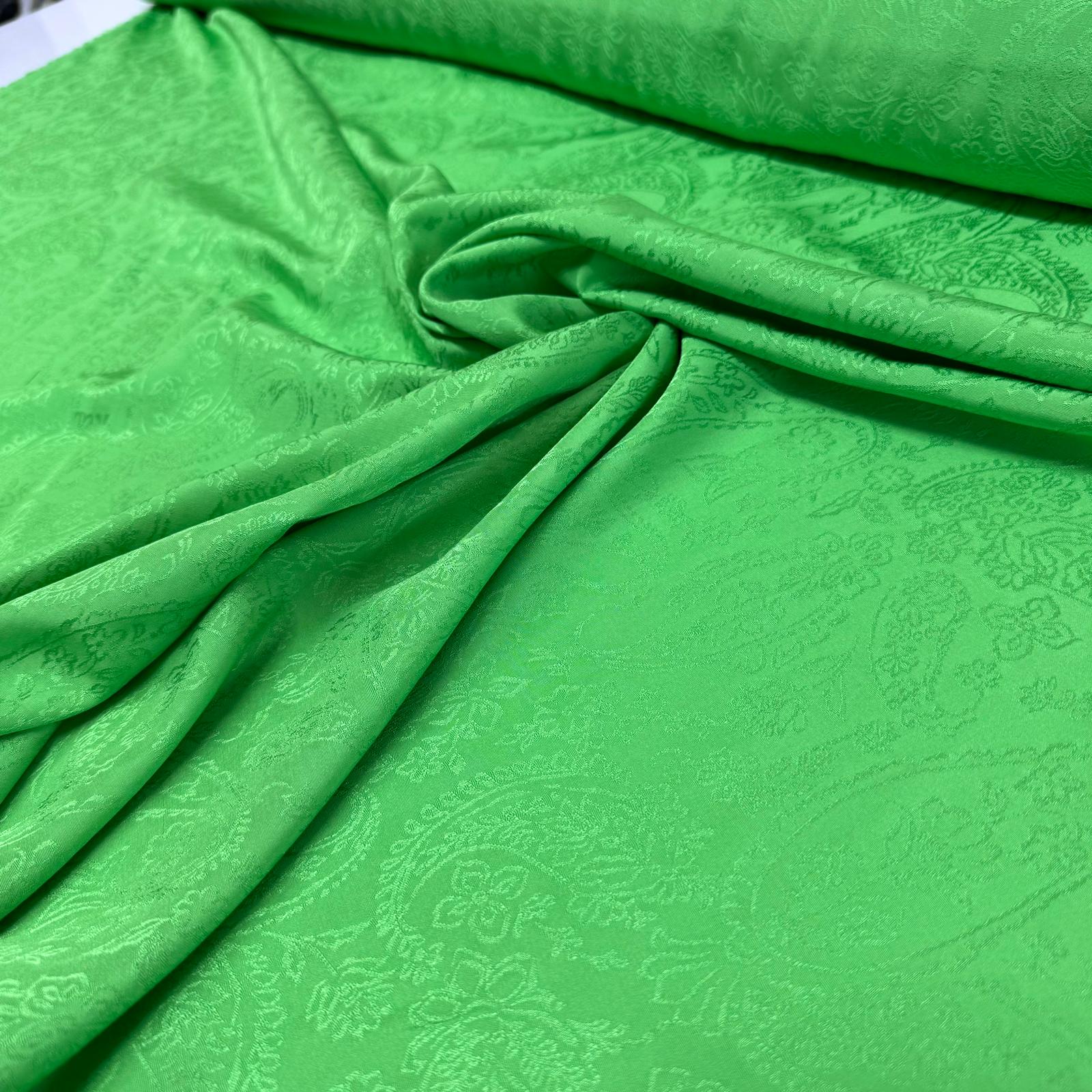 Fıstık Yeşili Saten Dokuma Kumaş Parlak En 150 cm