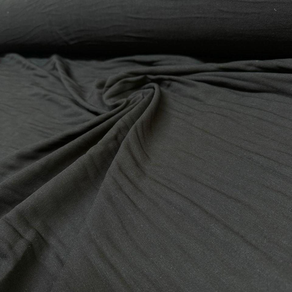 Keten Viskon Kumaş %100 Pamuk Siyah Renk