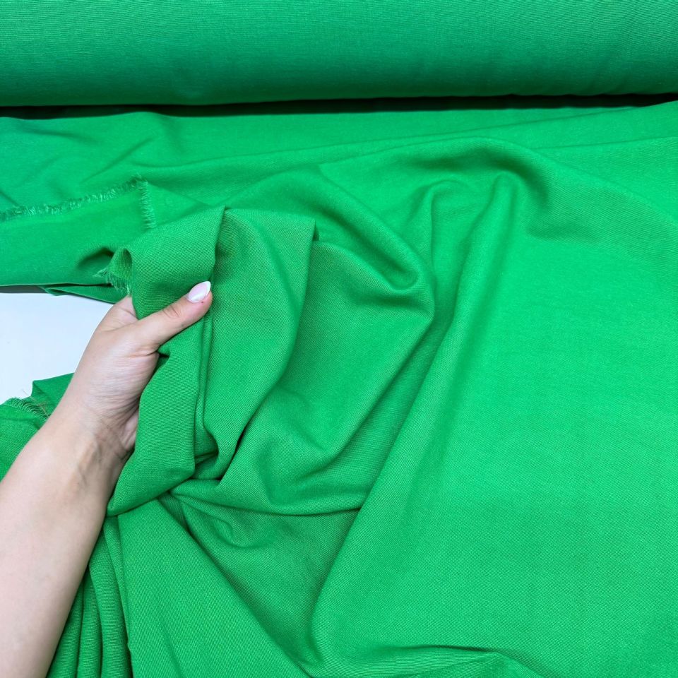 Keten Viskon Kumaş %100 Pamuk Yeşil Renk
