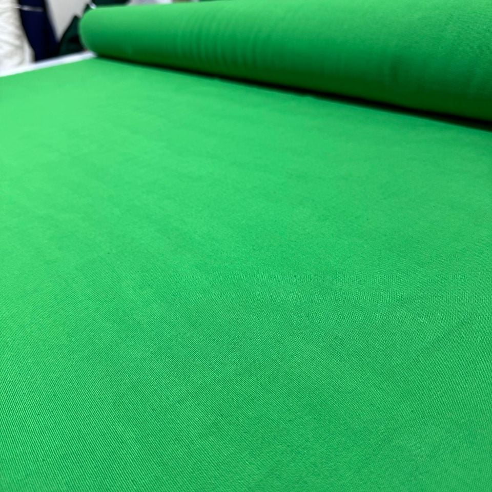 Keten Viskon Kumaş %100 Pamuk Yeşil Renk