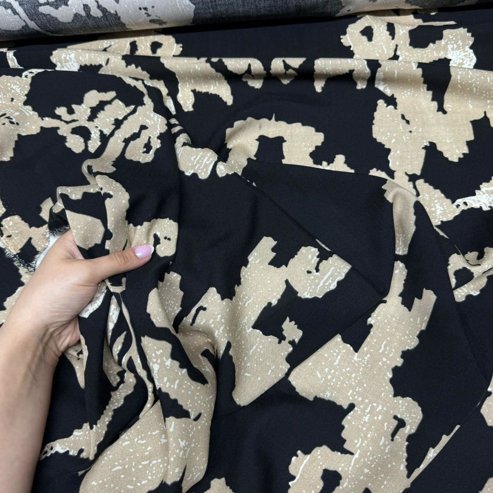 İthal Viskon Kumaş %100 Pamuk Desenli