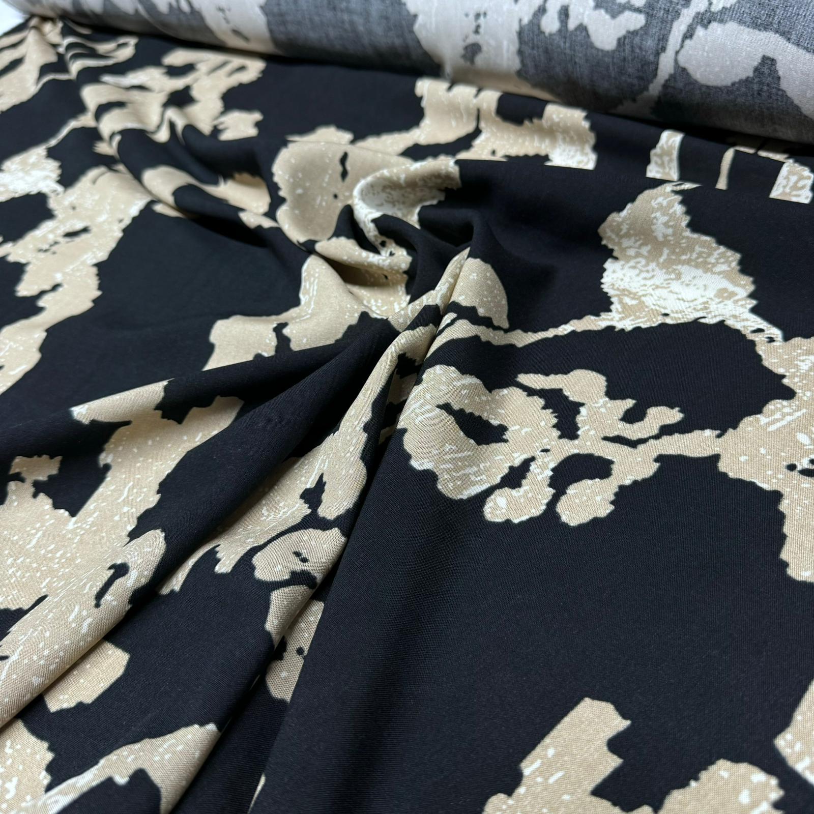 İthal Viskon Kumaş %100 Pamuk Desenli