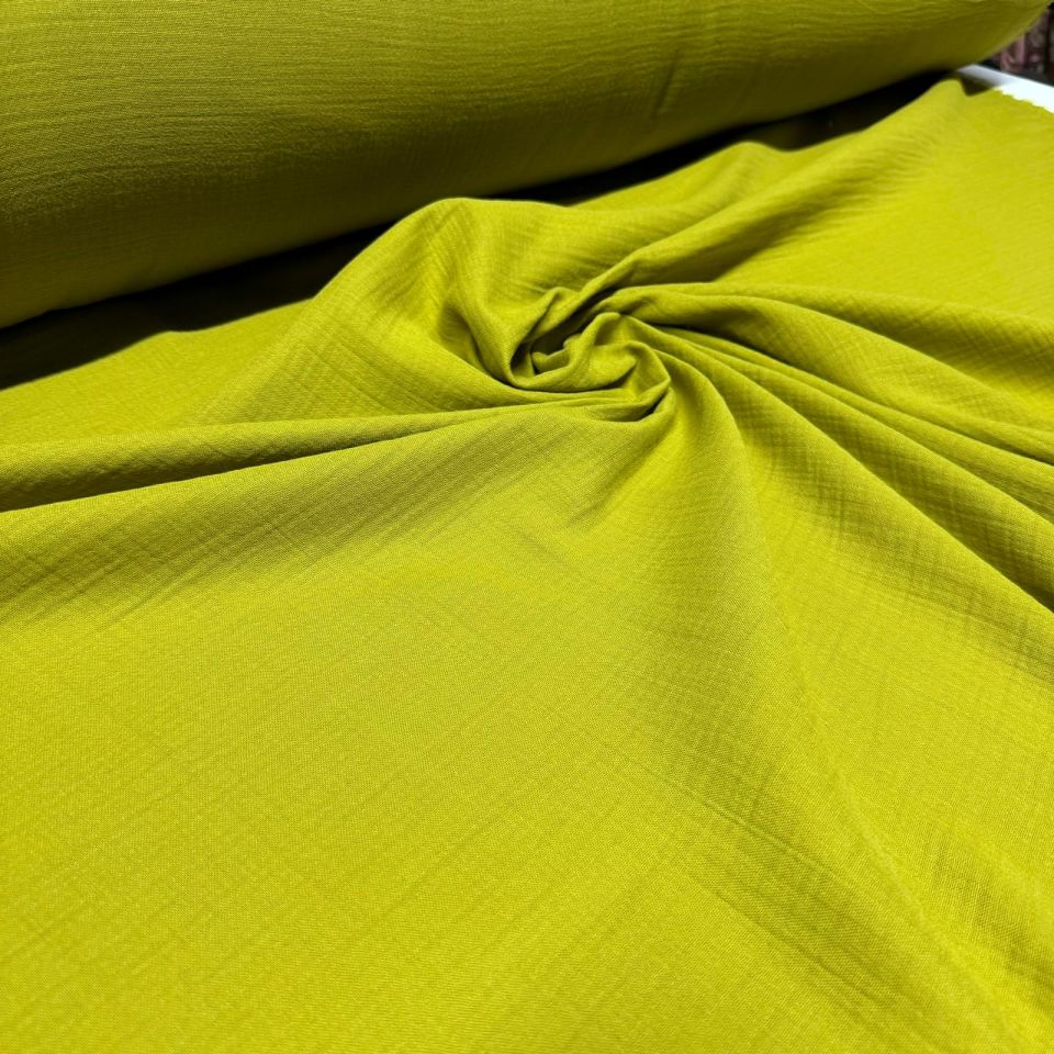 Çift Kat Müslin Kumaş En 150 cm  %100 Pamuk Organik Yağ Yeşili Renk