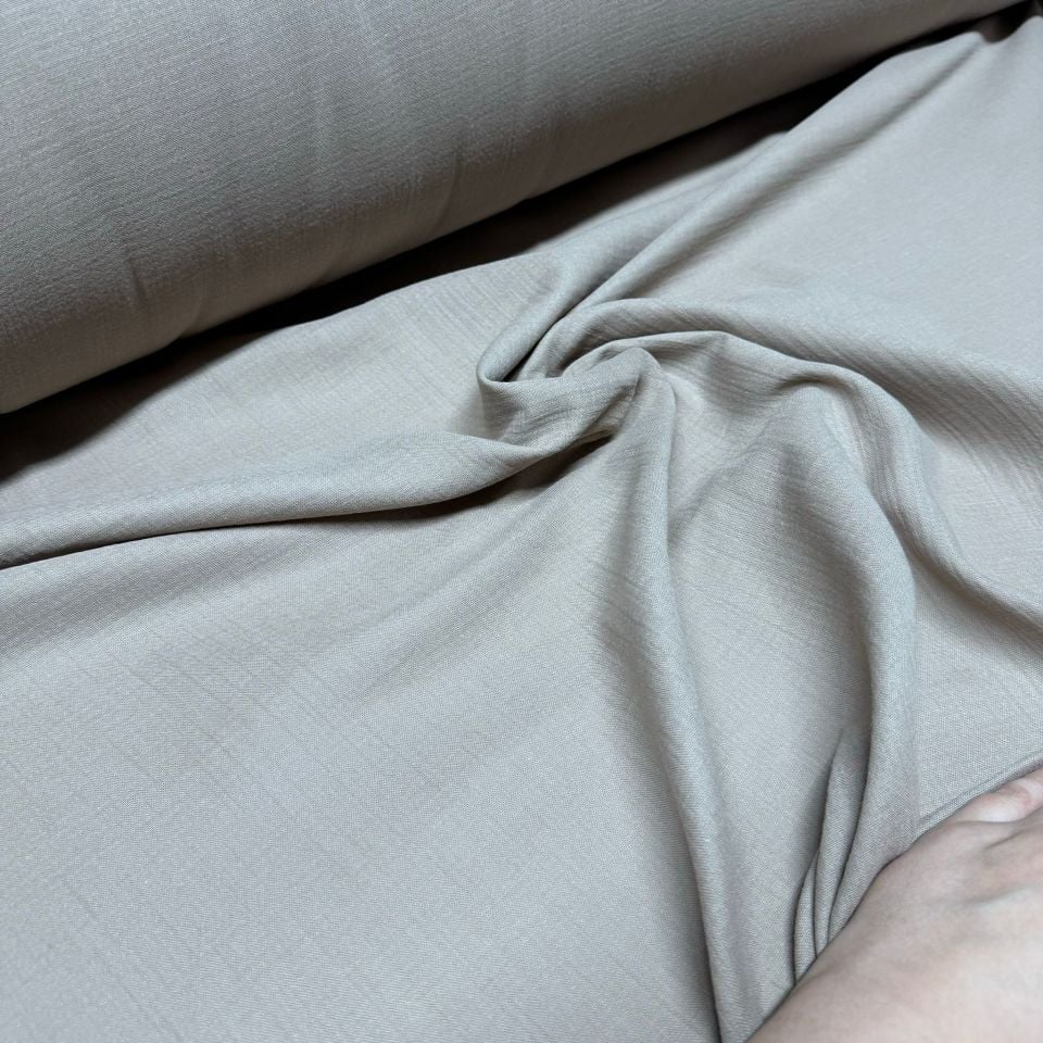 Çift Kat Müslin Kumaş En 150 cm  %100 Pamuk Organik Sütlü Kahve Renk