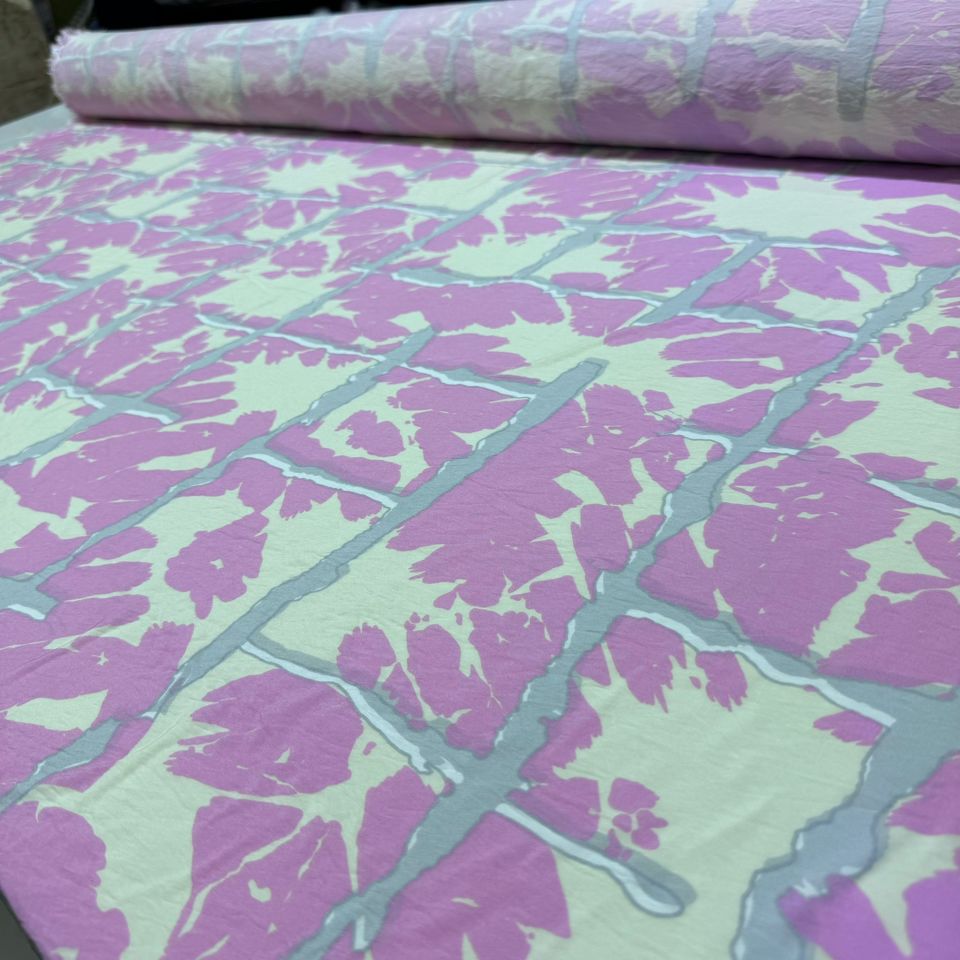 Ayrobin Kumaş Modal Çift En Çok Desenli Kare Batik Pembe Renk