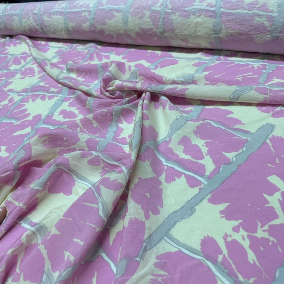 Ayrobin Kumaş Modal Çift En Çok Desenli Kare Batik Pembe Renk