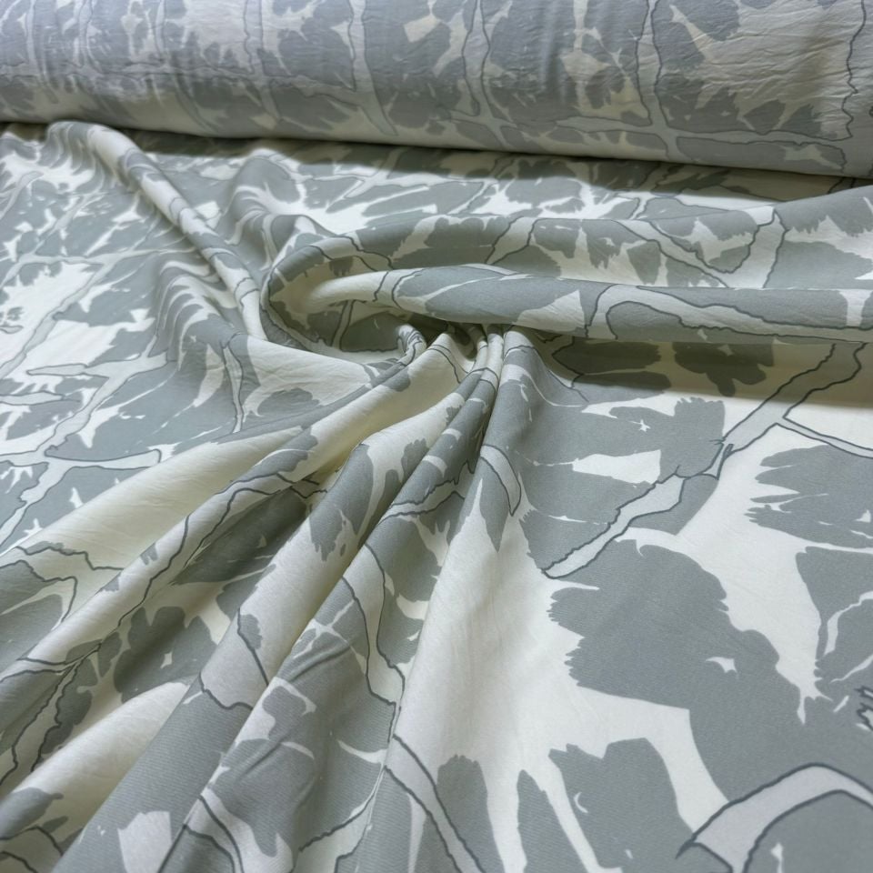 Ayrobin Kumaş Modal Çift En Çok Desenli Kare Batik Gri Renk