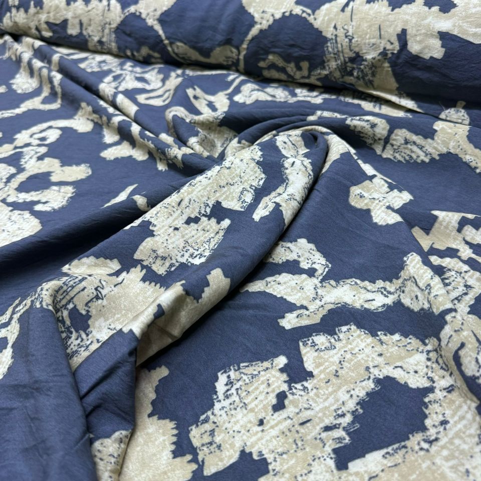 Ayrobin Kumaş Modal Çift En Desenli Antrasit Renk