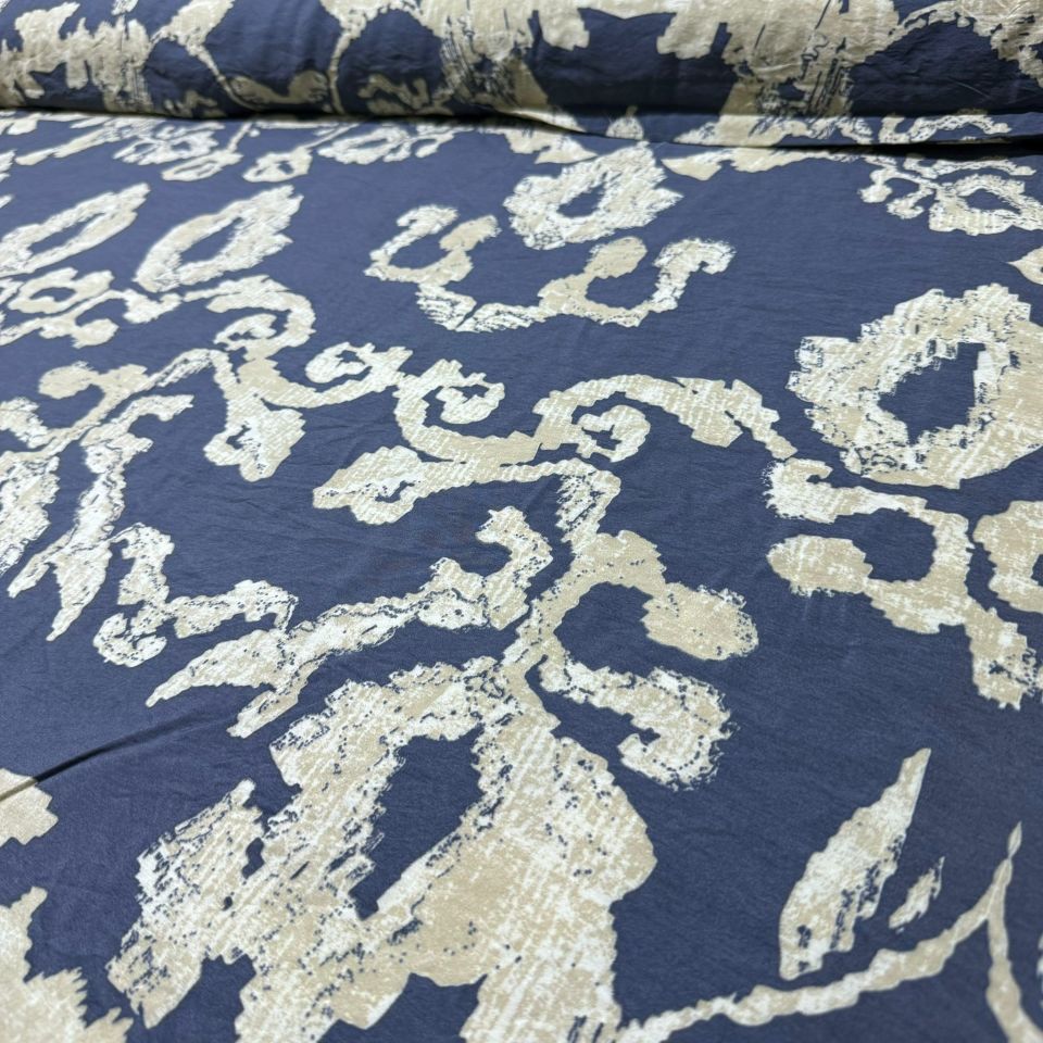 Ayrobin Kumaş Modal Çift En Desenli Antrasit Renk