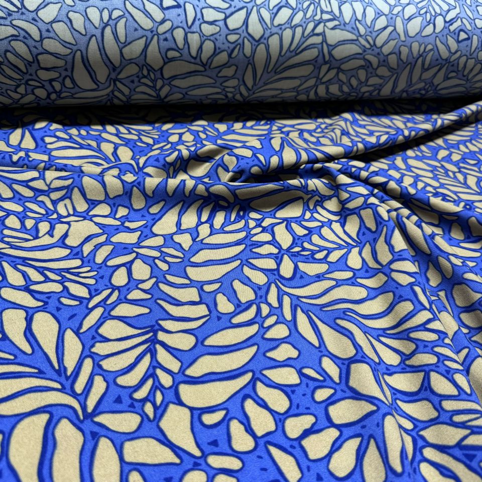 İthal Viskon Kumaş %100 Pamuk Mavi Renk Petek Desenli