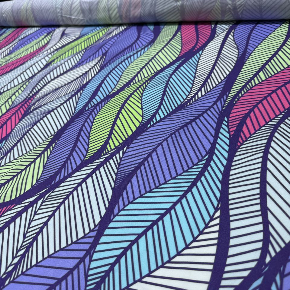 İthal Viskon Kumaş %100 Pamuk Şal Desen Çok Renkli