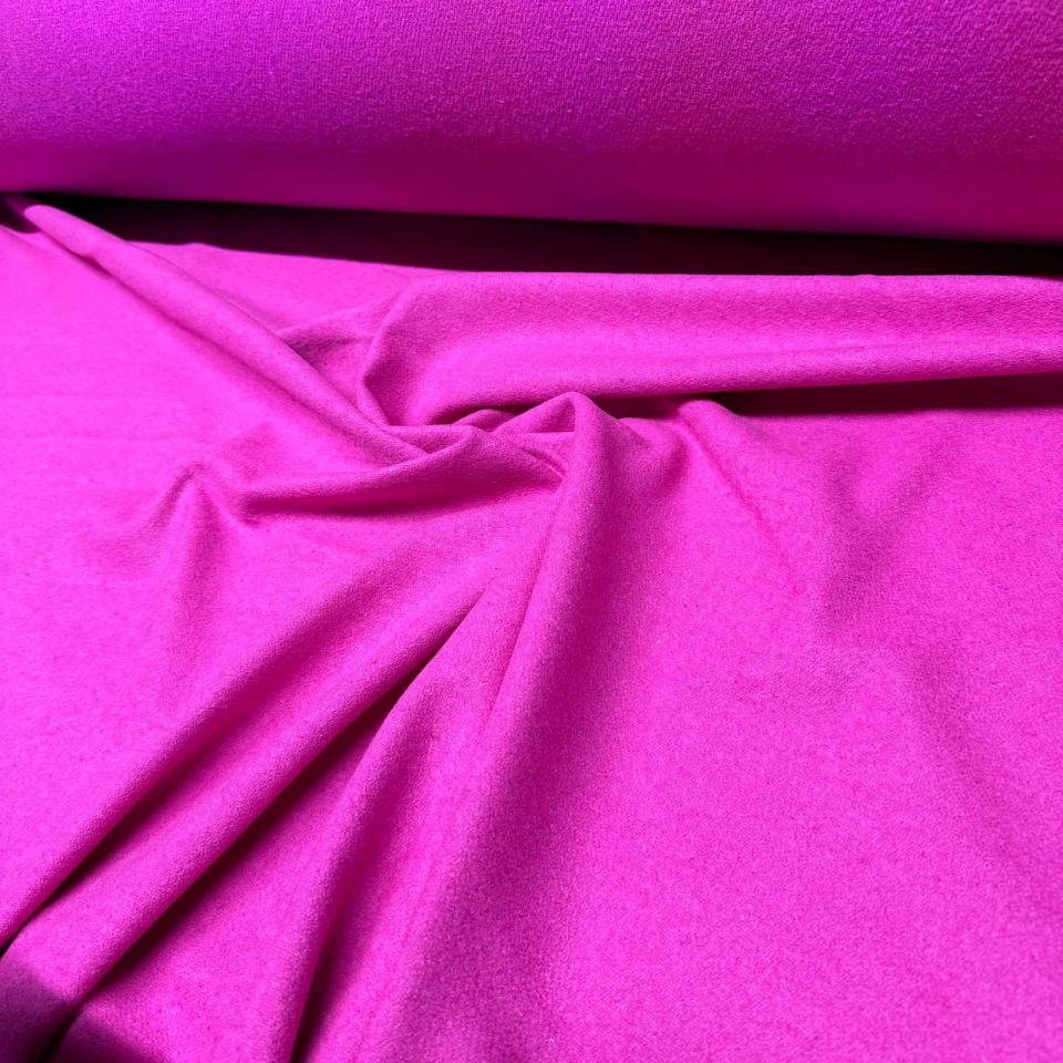 Kaşe Kumaş %100 Kaşe Yün Karışımlı Koyu Pembe Renk